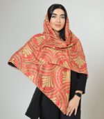 روسری زمینه قرمز طلایی - Image 5