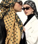روسری زمینه نقره‌ای مشکی - Image 7