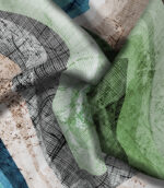 روسری زمینه سرخ آبی و سفید - Image 4