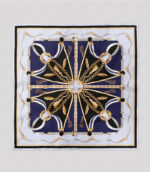 روسری زمینه آبی سرمه ای