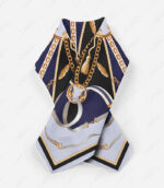 روسری زمینه آبی سرمه ای - Image 3